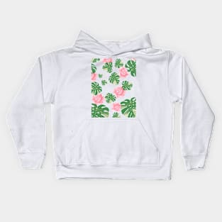 Monstera Thai Constellation and Peonies Kids Hoodie